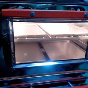 4 tray oven stainless front with glass window